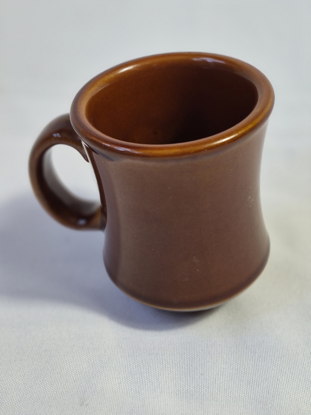 vintage brown heavy-duty ceramic diner coffee mug